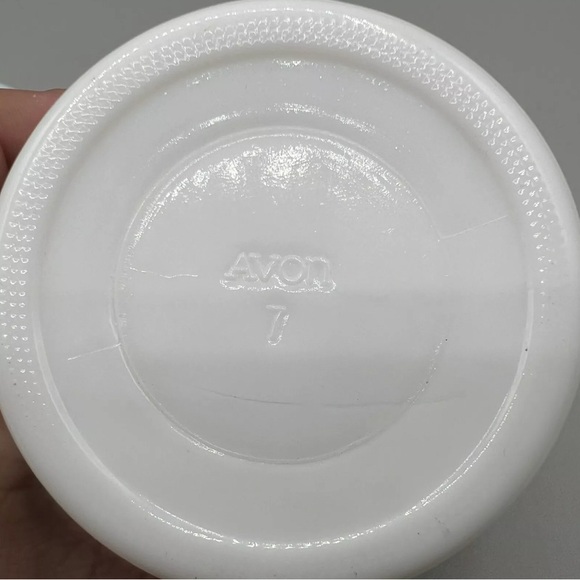 Vintage Avon Milk Glass Jar With Lid Floral Bird Ginger Jar #7 - Picture 5 of 5